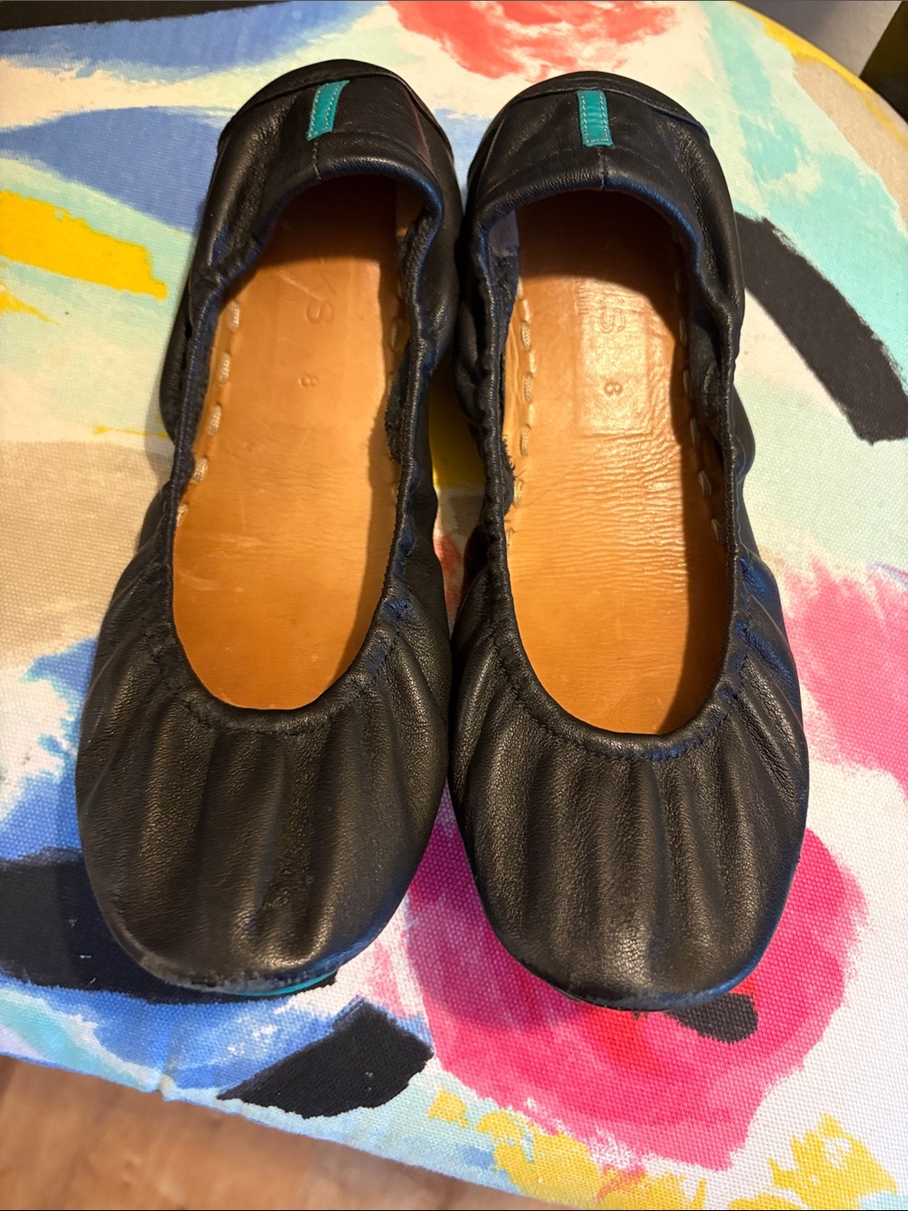 Navy Tieks flats